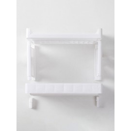 1PC Double-layer Hollow Room-saving Plastic Desktop Bathroom Storage Rack Cosmetic Organizer 2 Tier Shelf Holder
