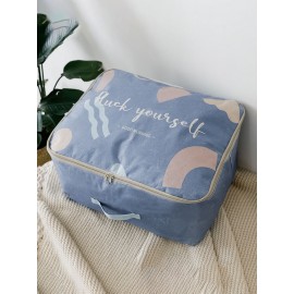 1PC Large Capacity Waterproof Quilt Wardrobe Organizer Clothes Blanket Storage Finishing Bag Home Dust Moisture-proof Washable Printed Quilts Bags