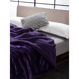 1Pc AB Side Coral Velvet And Lamb Cashmere Blanket Soft Thick Blanket For Bed Sofa Warm Fleece Blanket For Bedroom