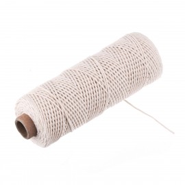1mm 220M Macrame Rope Natural Beige Cotton Twisted Cord Artisan Hand Craft