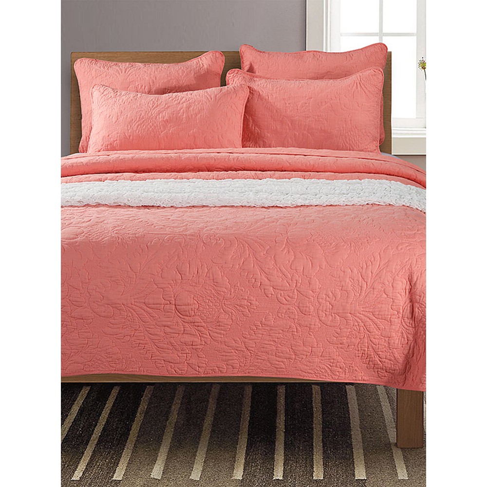 3Pcs Cotton Bedding American Embroidery Quilt Was Washed Bed Cover