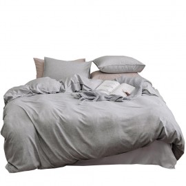 3pcs Duvet Cover Set Modern Simplicity Solid twill Polyester King Queen Twin Size Adult Bedding Set