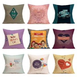 43x43cm Mother’s Day Cotton Linen Pillow Case Cushion Cover Home Car Decor