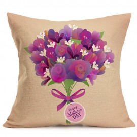 43x43cm Mother’s Day Cotton Linen Pillow Case Cushion Cover Home Car Decor