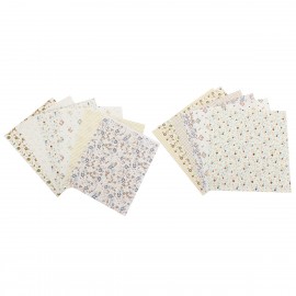 6pcs DIY Beige Cotton Thin Fabric Quilt Twill For Sewing Crafts