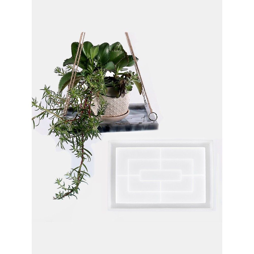 DIY Hanging Flower Pot Storage Support Plate Crystal Epoxy Silicone Mold Handmade Craft Home Storage Decor