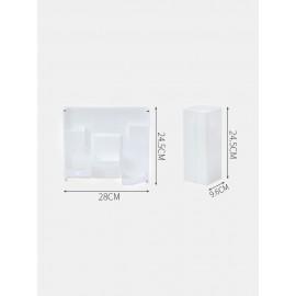 Folding Rectangle Magnetic Stationery Box Pencil Case Desktop Room-saving Storage Box Student Supplies Houseware