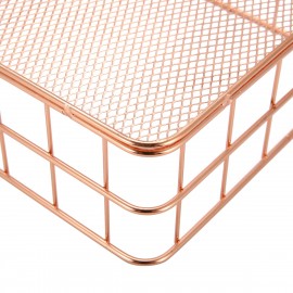 Large Size Sundry Receive Storage Basket Rose Gold Clothes Cosmetics Container