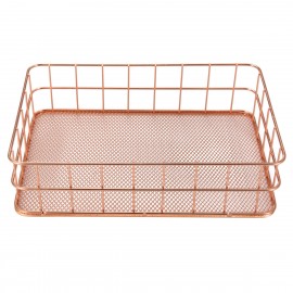 Large Size Sundry Receive Storage Basket Rose Gold Clothes Cosmetics Container