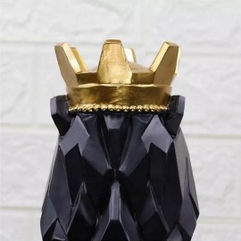 Nordic Style Faceted Crown Lion Statue Decoration Home Living Room Art Decor