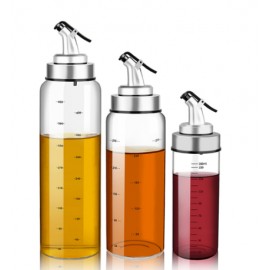 Portable Oil Dispenser Seasoning Bottles Dispenser With Scale Sauce Bottle Glass Storage Bottles
