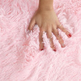 Round Fluffy Rugs Anti-Skid Shaggy Area Rug Room Home Bedroom Carpet Floor Mat