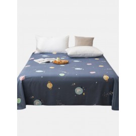 Small Fresh Pure Cotton Planets Print Bedroom Single Sheets
