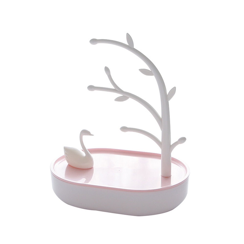 Swan Lake Jewelry Storage Box Removable Double Layers Storage Rack