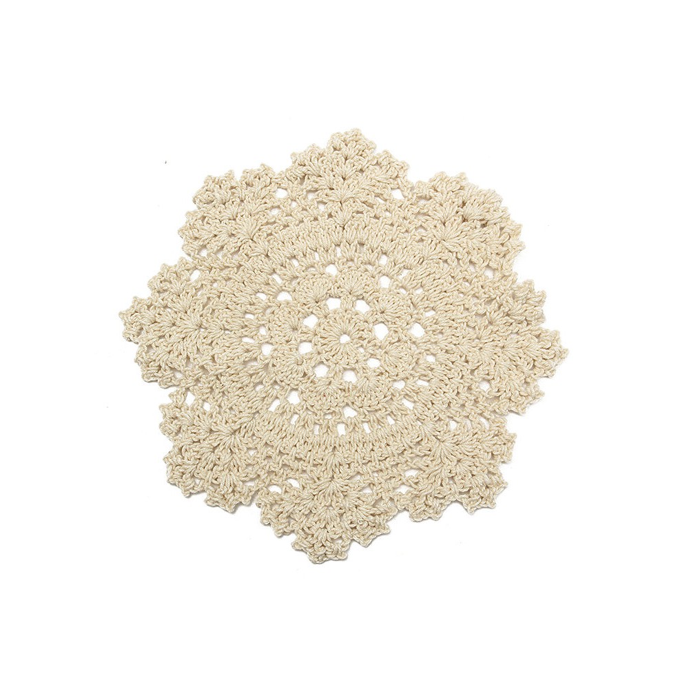 Vintage Style Cotton Placemat Yarn Hand Crochet Lace Doily